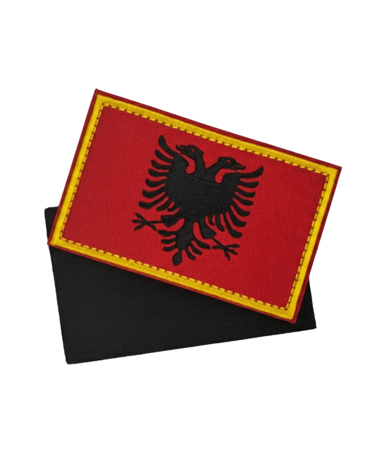 Albanien Flagge Patch - Klett - Patch, Doppeladler - Rucksack & Uniform - Albanien Shop