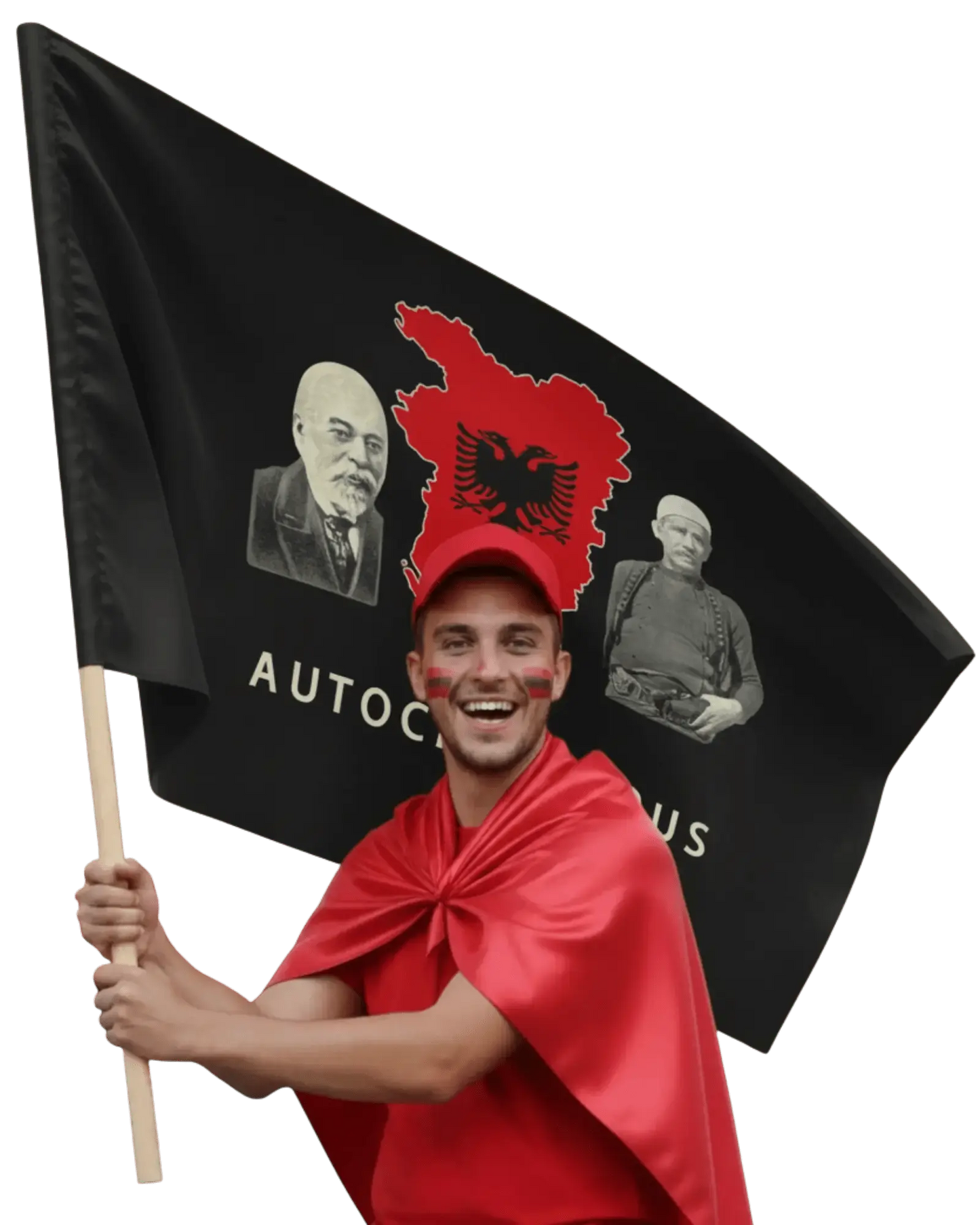 Großalbanien Autochthonous Flagge Standard 90 x 150 cm - Albanien Shop
