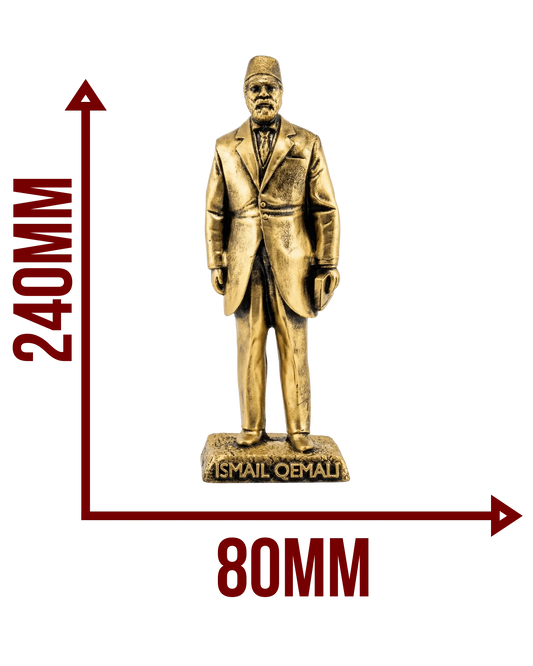 Ismail Qemali Statue Gold (24 cm) – Der Vater der Unabhängigkeit - Albanien Shop
