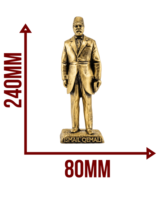 Ismail Qemali Statue Gold (24 cm) – Der Vater der Unabhängigkeit - Albanien Shop