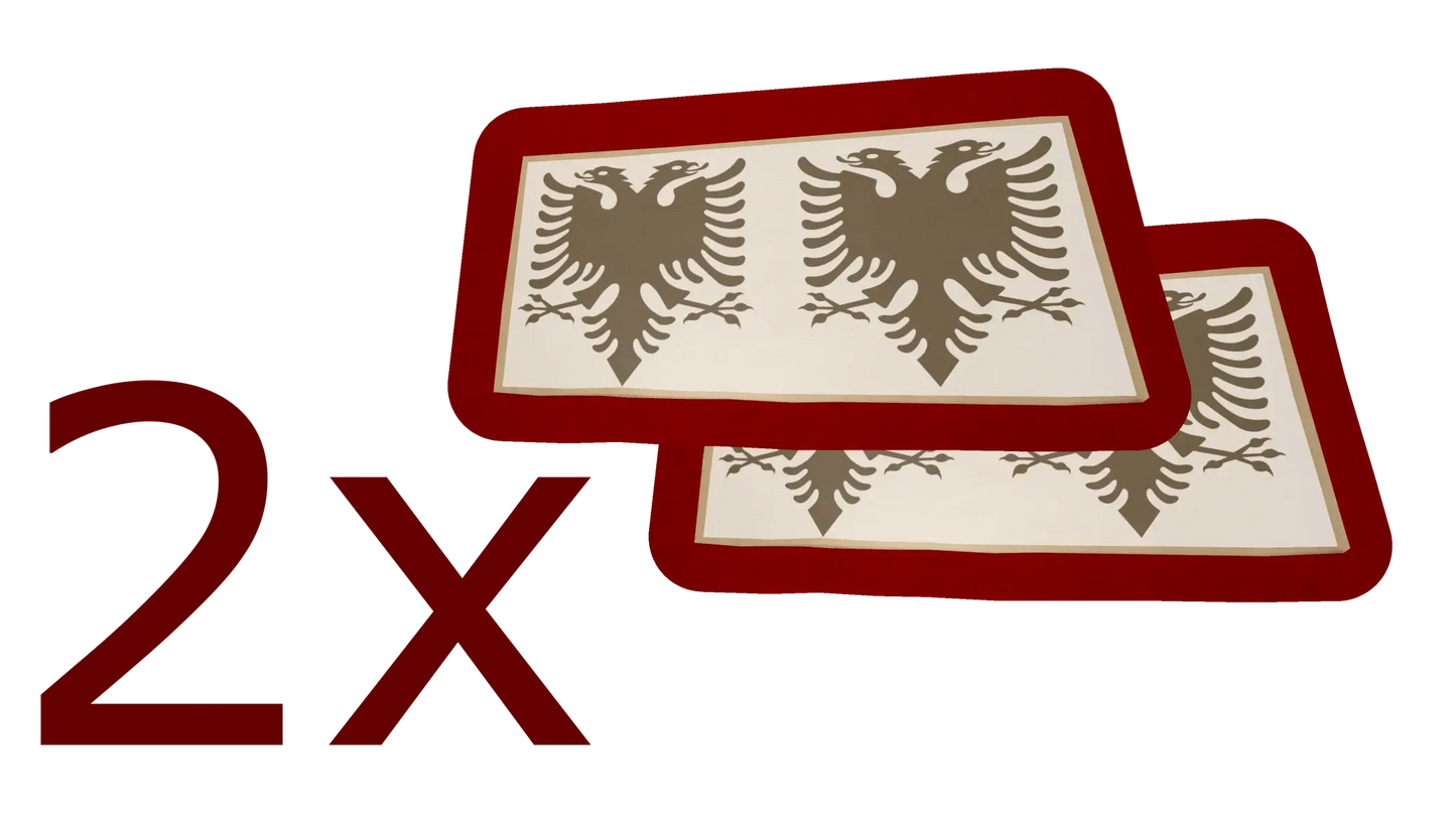 ROT Temporäres Wassertattoo Albanien (Verschiedene Größen verfügbar) - Albanien Shop