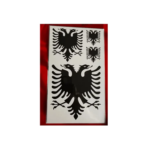 ROT Temporäres Wassertattoo Albanien (Verschiedene Größen verfügbar) - Albanien Shop