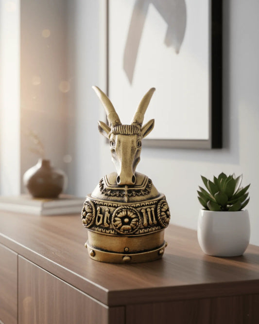 Skanderbeg Büste - Gjergj Kastrioti Helmfigur - Goldoptik - 29cm - Albanien Shop