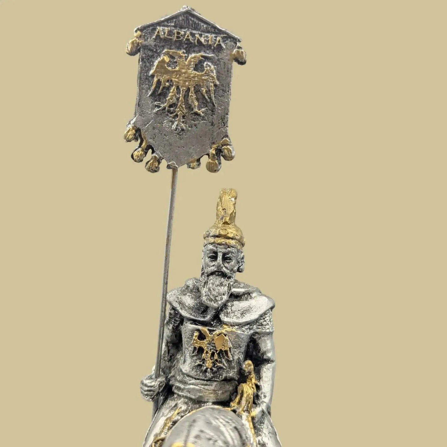 Skanderbeg Reiterstatue Gold/Silber - Albanien Shop