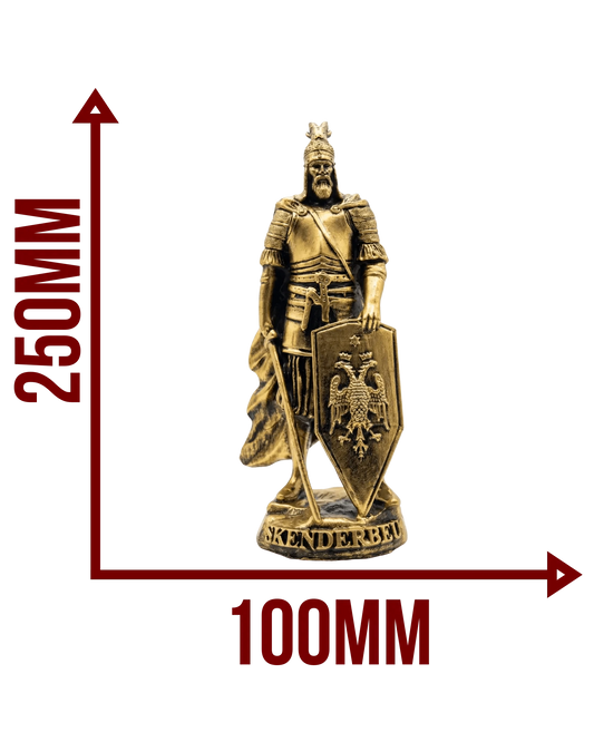 Skanderbeg Statue Gold (25 cm) - Gjergj Kastrioti Nationalheld - Albanien Shop