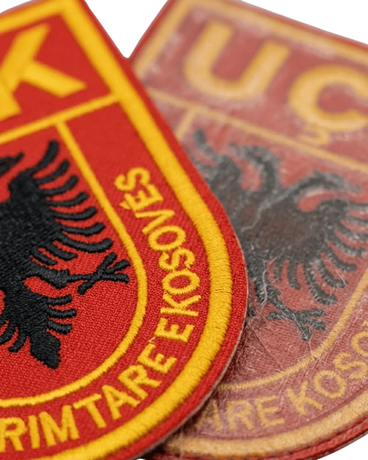 UCK Aufbuegel - Patch mit Doppeladler – Gestickter Aufnaeheer Kosovo | Rund & Wappen - Albanien Shop