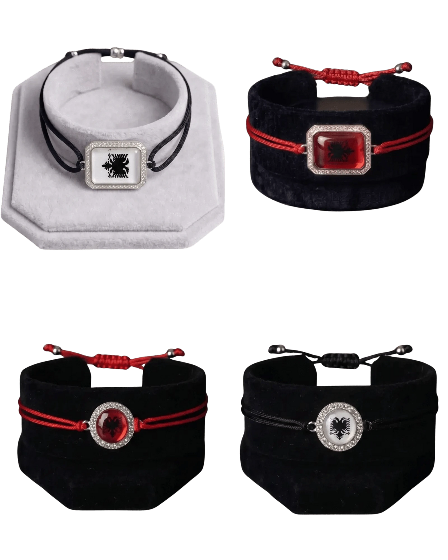 Albanien Armband mit Doppeladler – verstellbares Schmuckband | 4 Varianten - Albanien Shop
