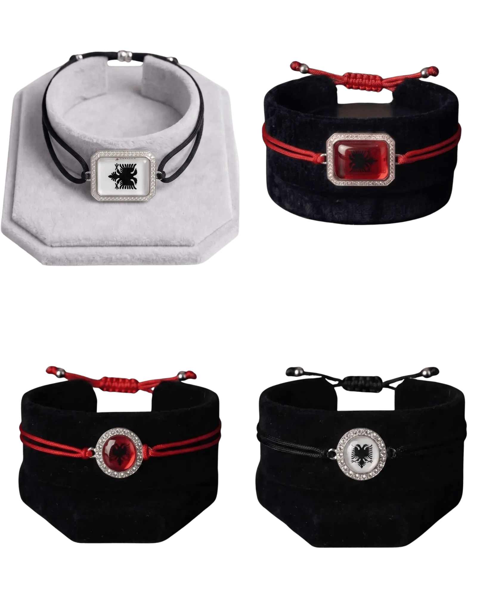Albanien Armband mit Doppeladler – verstellbares Schmuckband | 4 Varianten - Albanien Shop