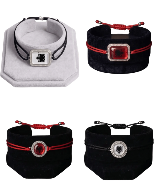Albanien Armband mit Doppeladler – verstellbares Schmuckband | 4 Varianten - Albanien Shop