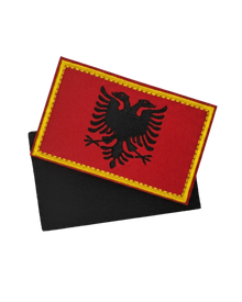 Albanien Flagge Patch - Klett-Patch, Doppeladler - Rucksack & Uniform