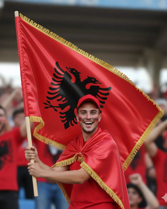 Albanien Flagge Premium 90 x 150 cm - Albanien Shop