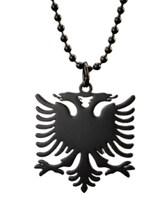 Albanien Kette mit schwarzem Doppeladler Anhaenger – Shqiponja Halskette