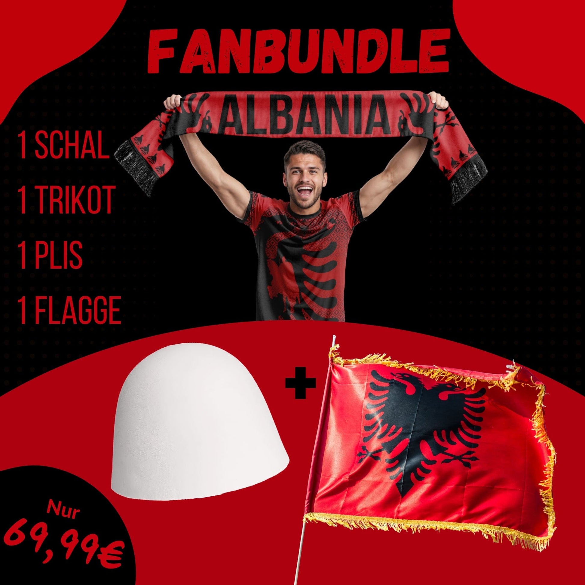 Albanien Shop Fanartikel Fanbundle Albanien
