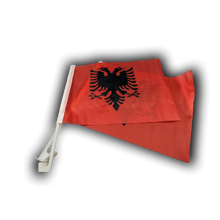 Drapeaux de voiture albanais (lot de 2, 30x40 cm)