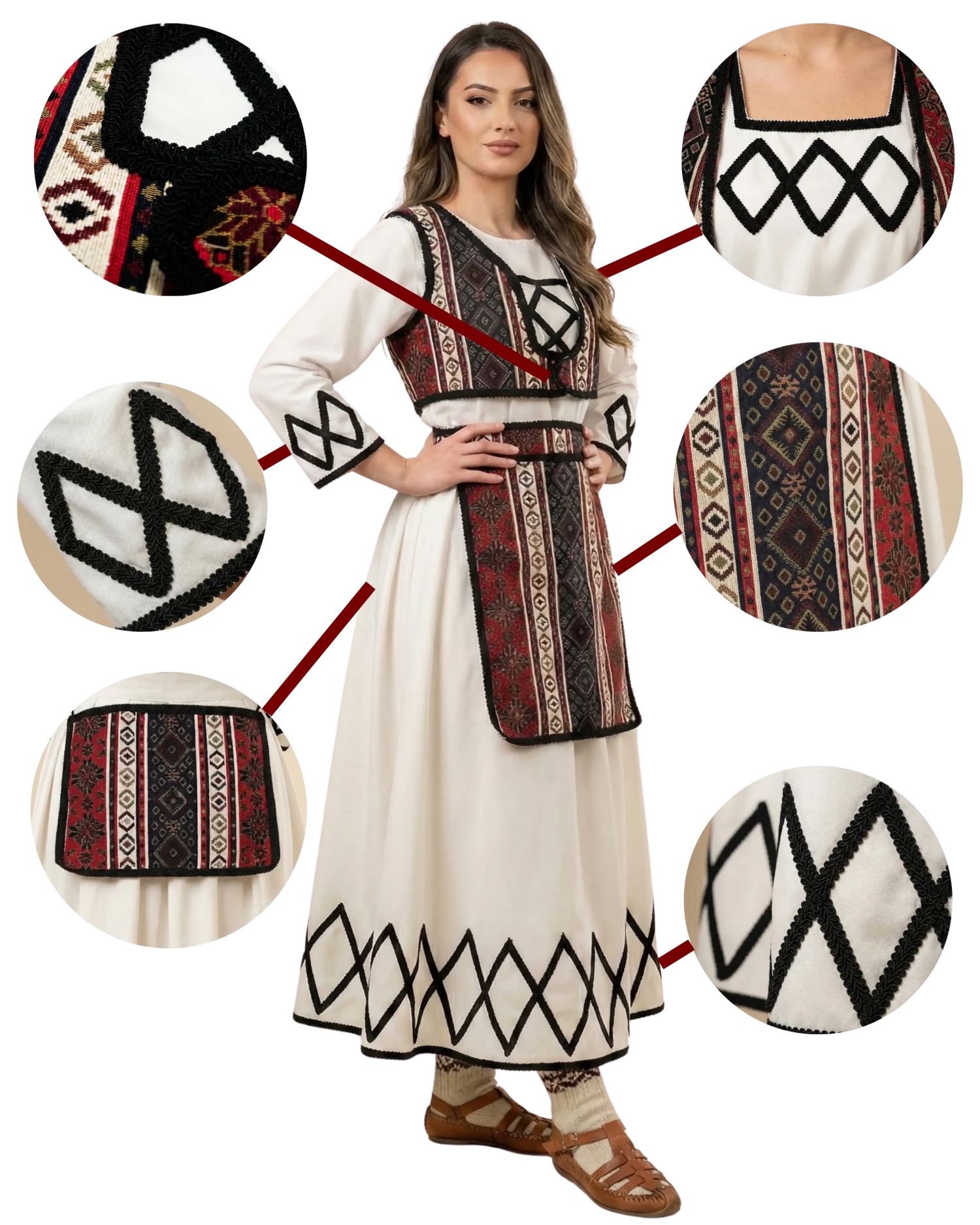 Albanische Tracht 5 - teilig - Gjakova - Albanien Shop