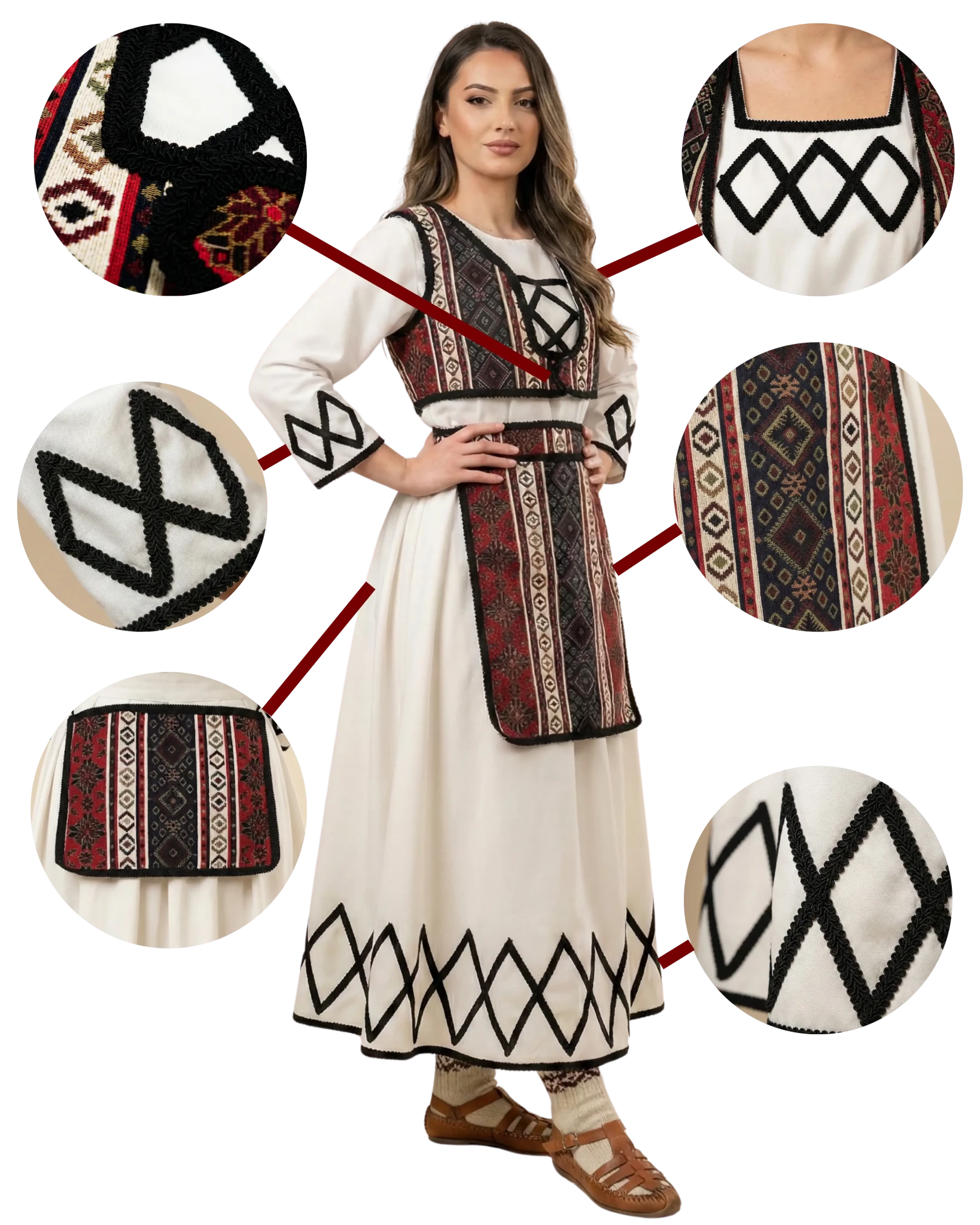 Albanische Tracht 5 - teilig - Gjakova - Albanien Shop