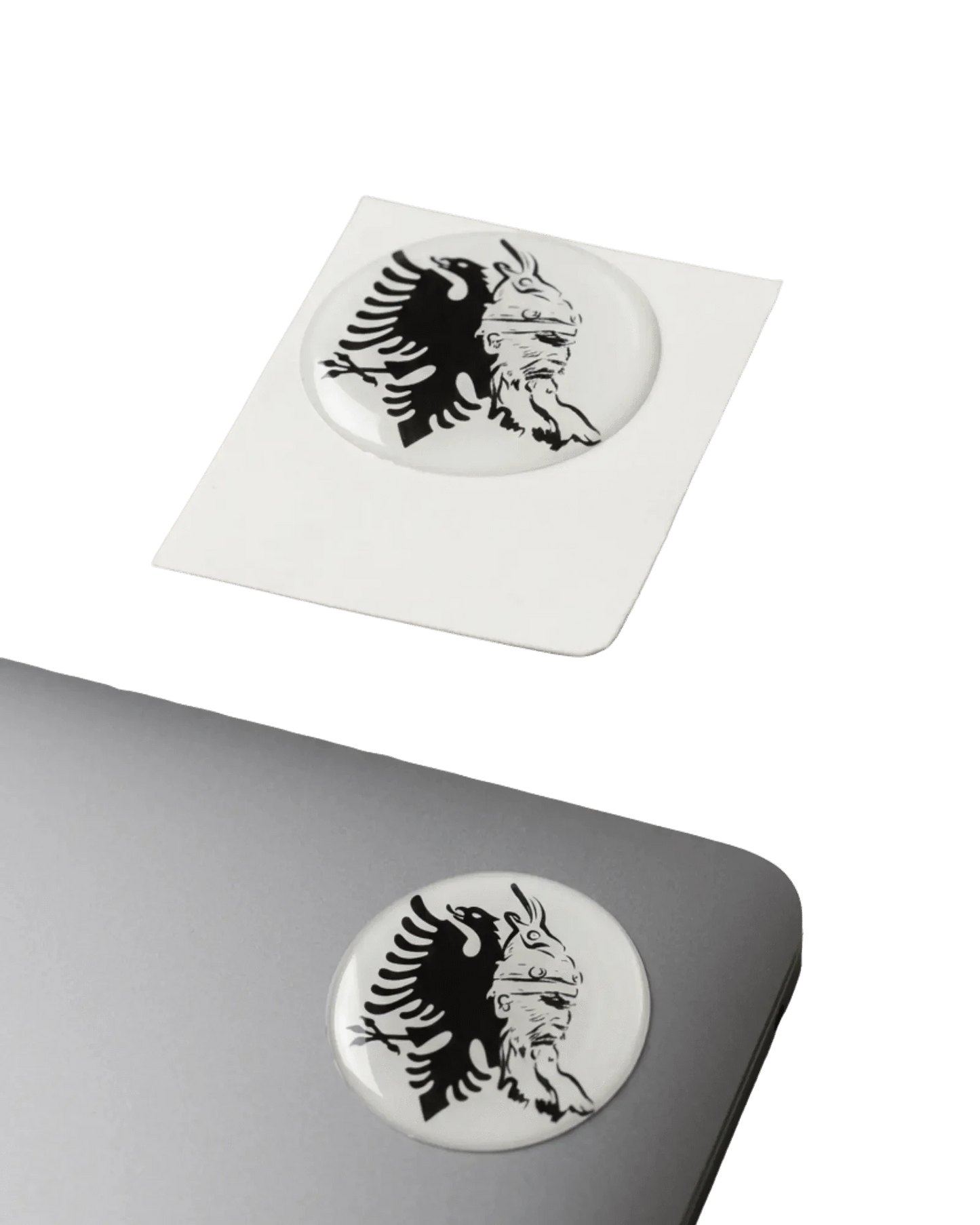 Albanischer Epoxy Sticker 33mm – Klebepad fuer Smartphone | Skenderbeu, Adler, UCK - Albanien Shop