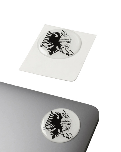 Albanischer Epoxy Sticker 33mm – Klebepad fuer Smartphone | Skenderbeu, Adler, UCK - Albanien Shop