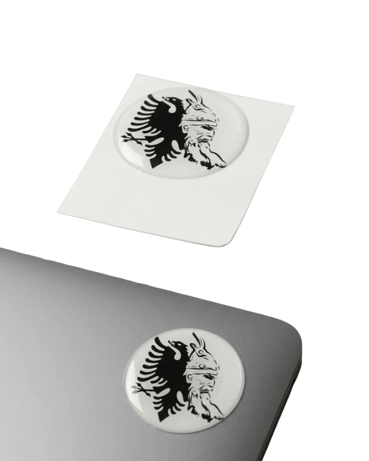 Albanischer Epoxy Sticker 33mm – Klebepad fuer Smartphone | Skenderbeu, Adler, UCK - Albanien Shop