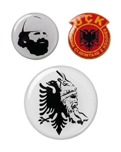 Albanischer Epoxy Sticker 33mm – Klebepad fuer Smartphone | Skenderbeu, Adler, UCK - Albanien Shop