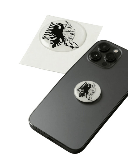 Albanischer Epoxy Sticker 33mm – Klebepad fuer Smartphone | Skenderbeu, Adler, UCK - Albanien Shop
