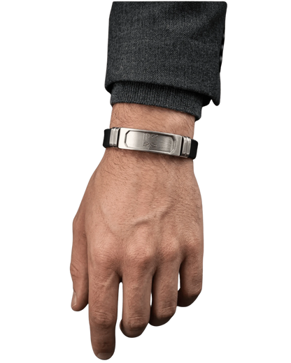 Albanisches Adler - Armband Edelstahl – Shqiponja Gummiarmband | Schwarz, Silber, Gold - Albanien Shop