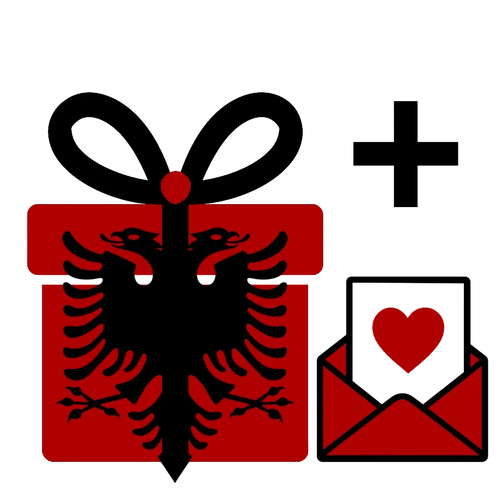 Geschenkoption + Grußkarte - Albanien Shop