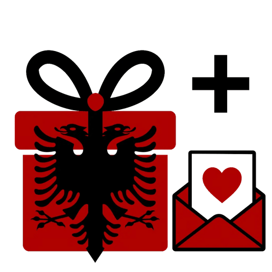 Geschenkoption + Grußkarte - Albanien Shop