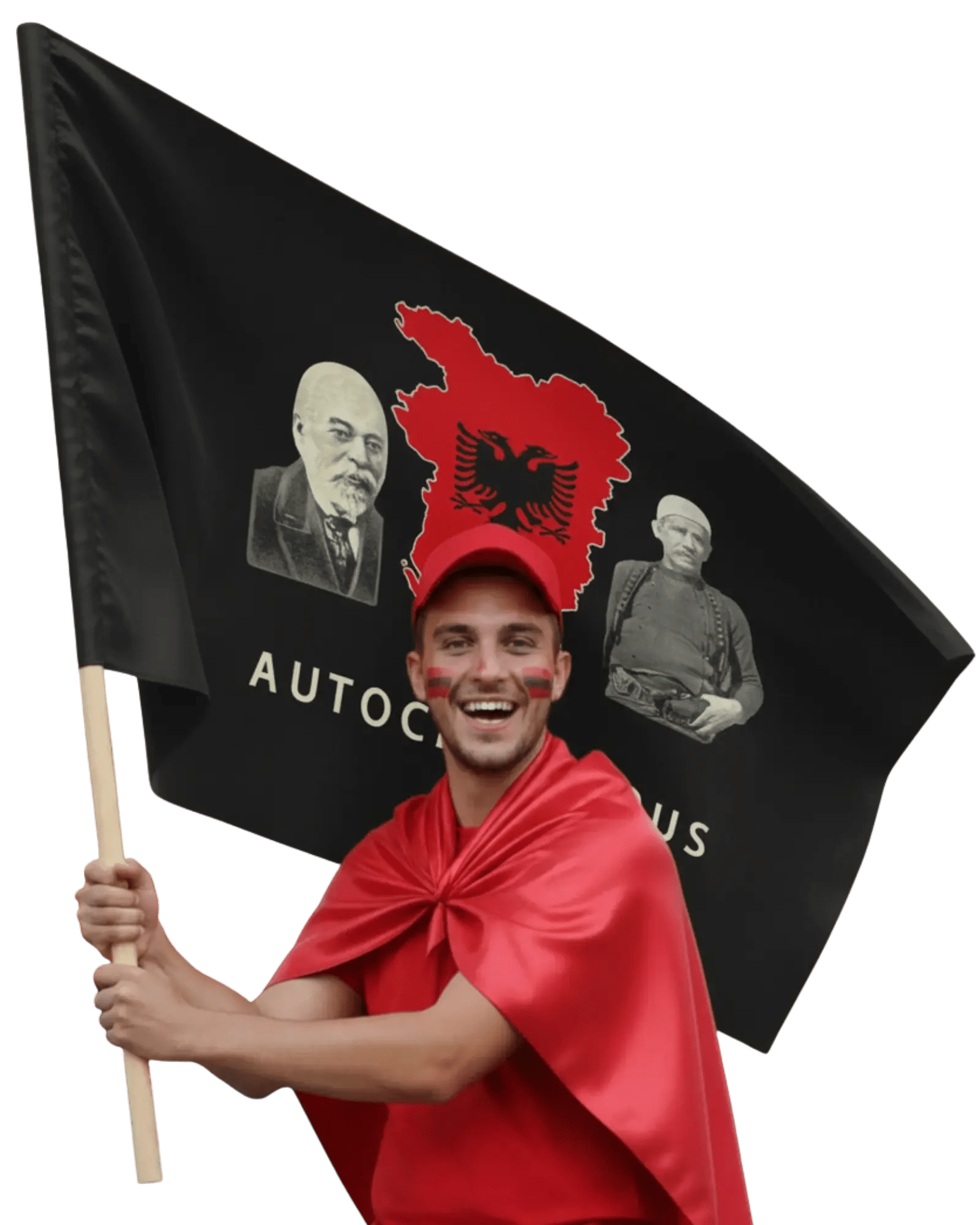 Großalbanien Autochthonous Flagge Standard 90 x 150 cm - Albanien Shop
