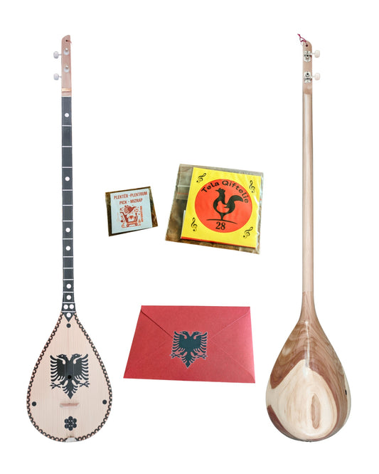 Handgefertigte Qifteli, perfekt für traditionelle Musik (L, ca. 93 cm) - Albanien Shop