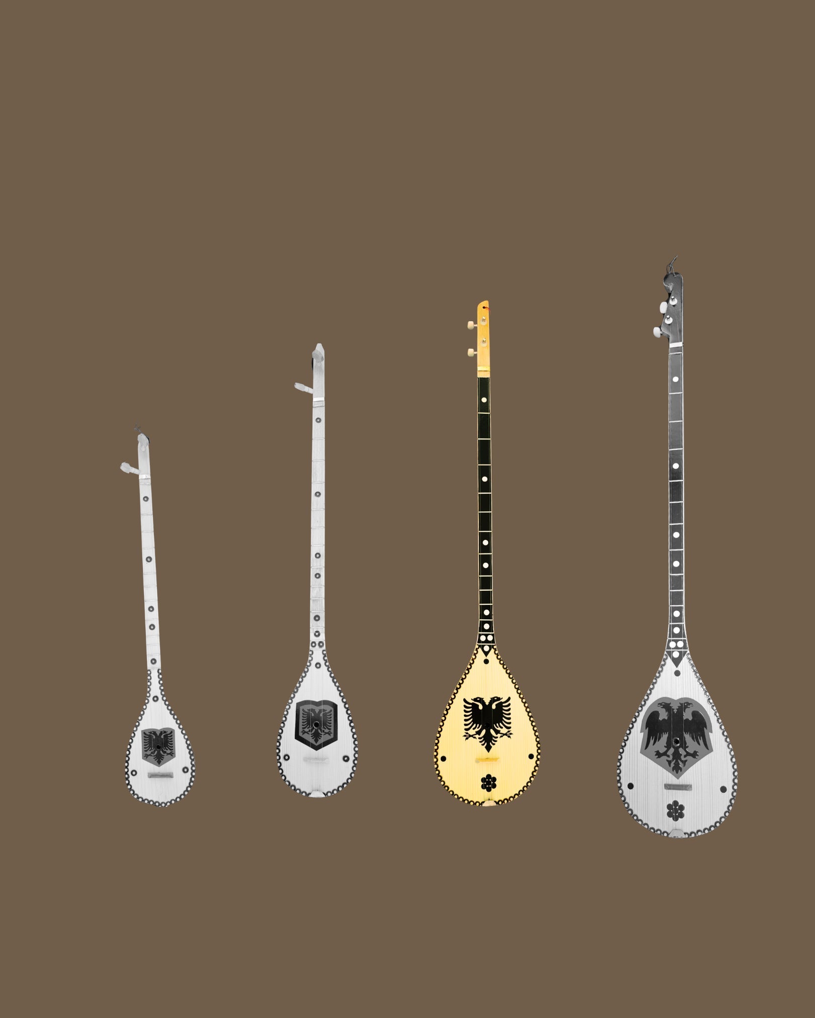 Handgefertigte Qifteli, perfekt für traditionelle Musik (L, ca. 93 cm) - Albanien Shop