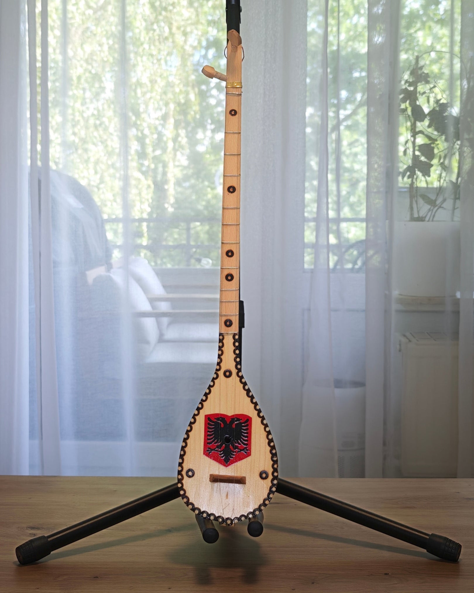 Handgefertigte Qifteli, perfekt für traditionelle Musik (S, ca. 65 cm) - Albanien Shop