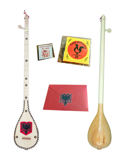 Handgefertigte Qifteli, perfekt für traditionelle Musik (S, ca. 65 cm) - Albanien Shop
