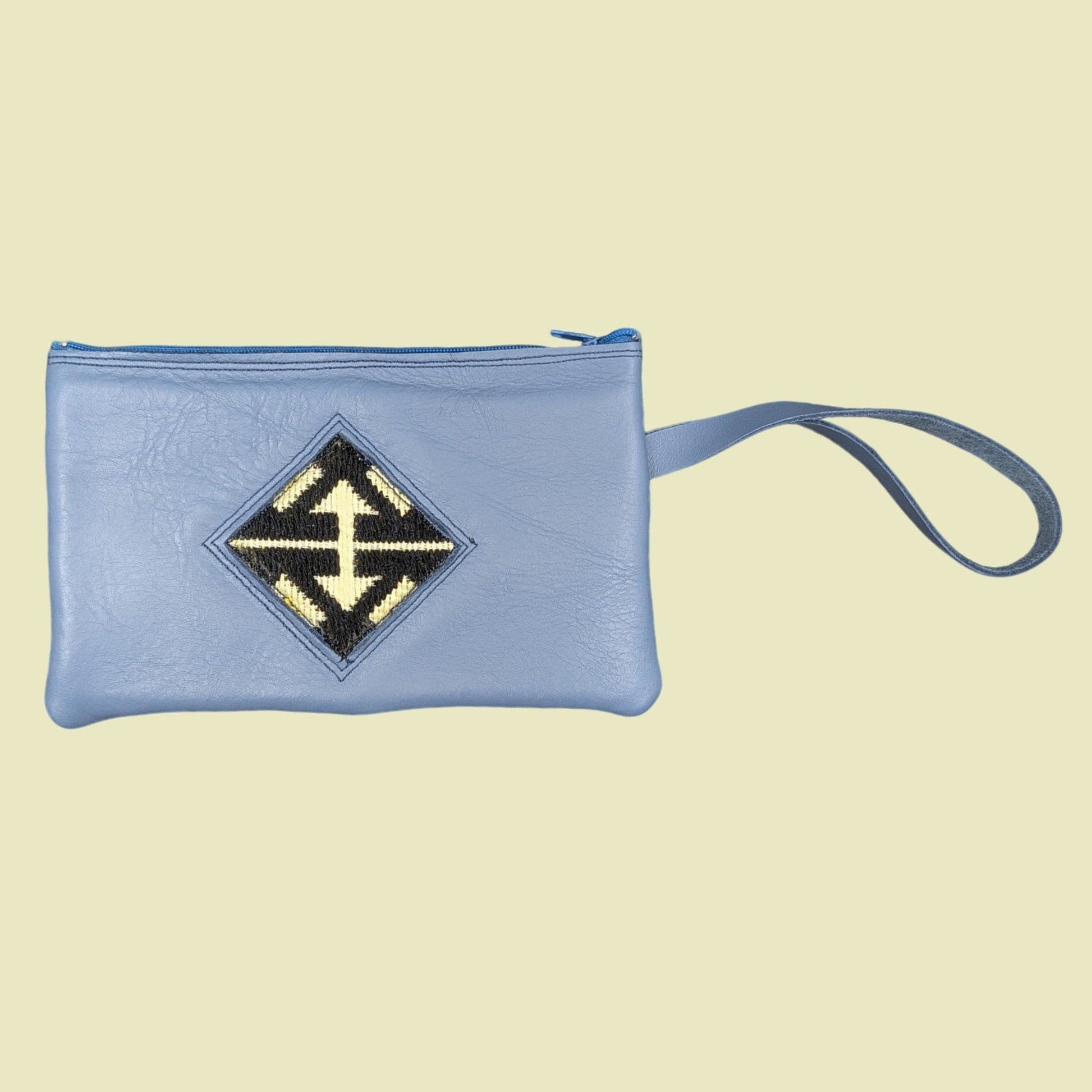 Handmade Geldbörse Blau (Muster: Beige + Navi) Handmade Geldbörse