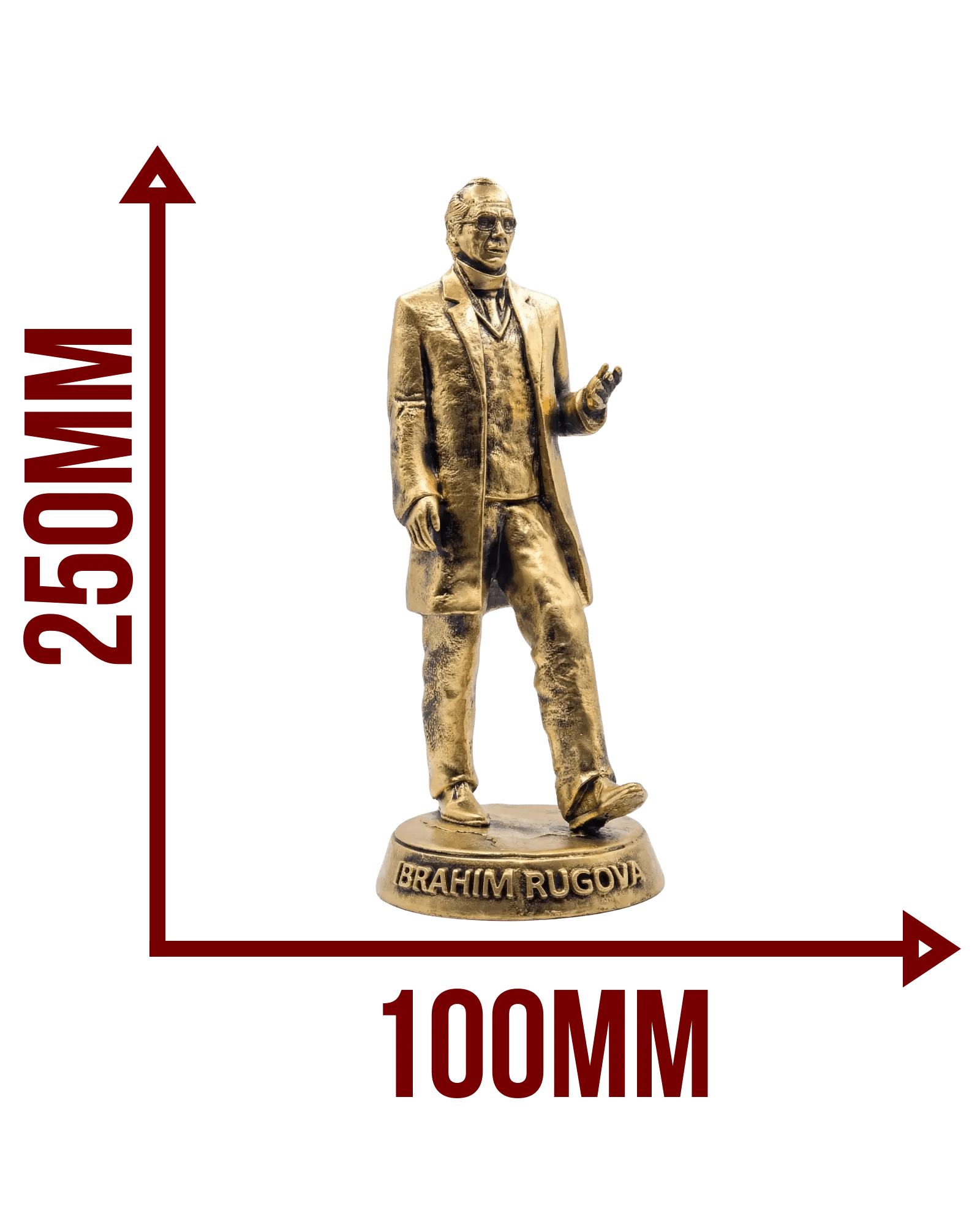 Ibrahim Rugova Statue – L 250mm - Albanien Shop