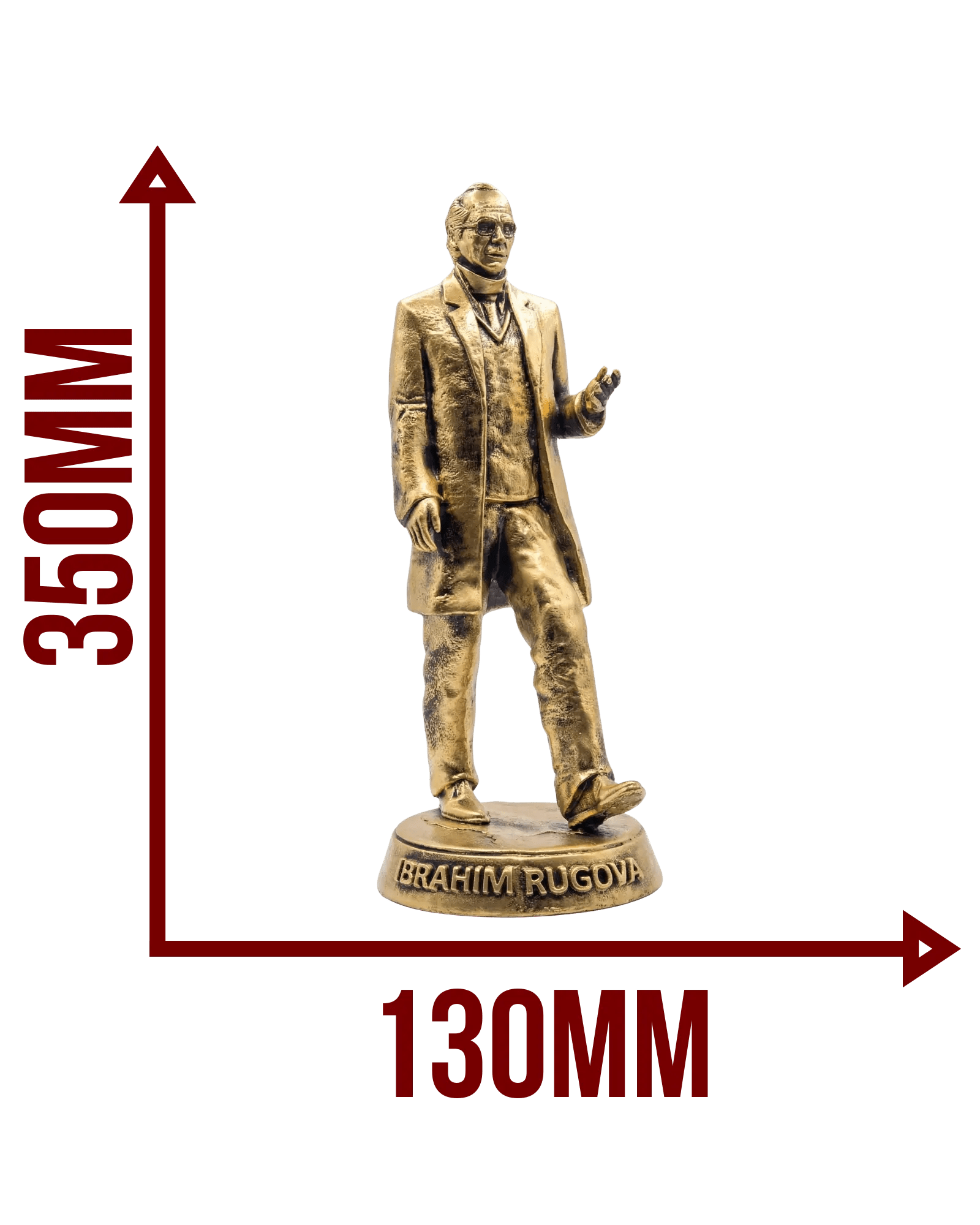 Ibrahim Rugova Statue – XL 350mm - Albanien Shop