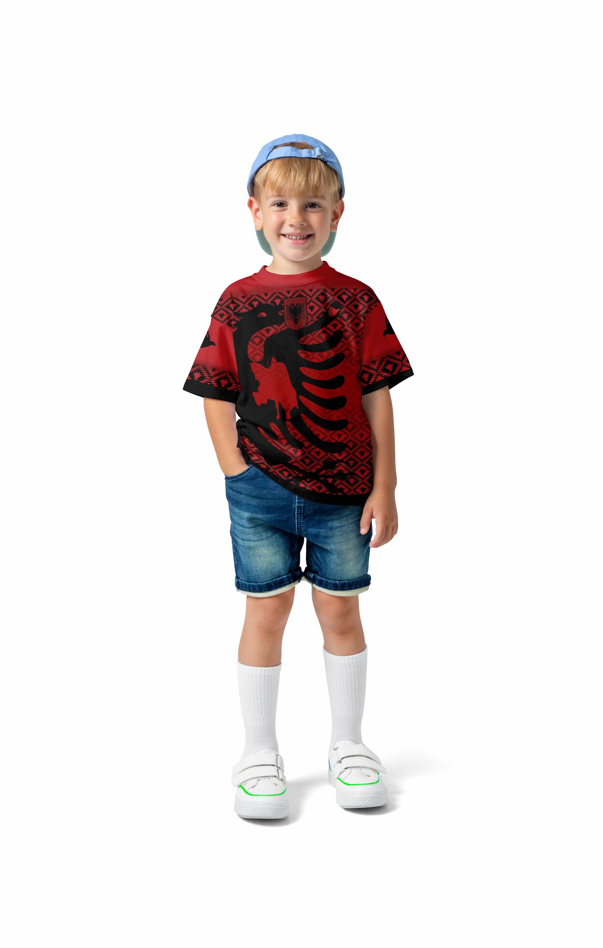 Illyrian Eagle T-Shirts Kinder Konzepttrikot "Skenderbeu" Albanien 2024