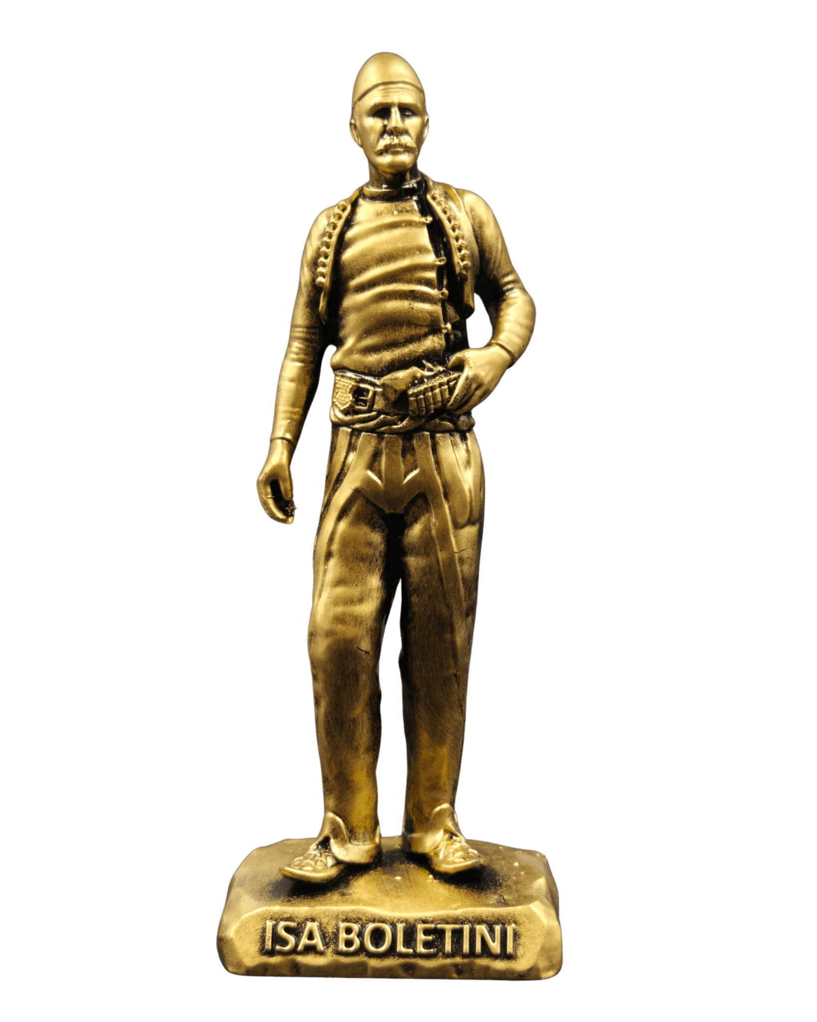 Isa Boletini Statue – Gold - Albanien Shop