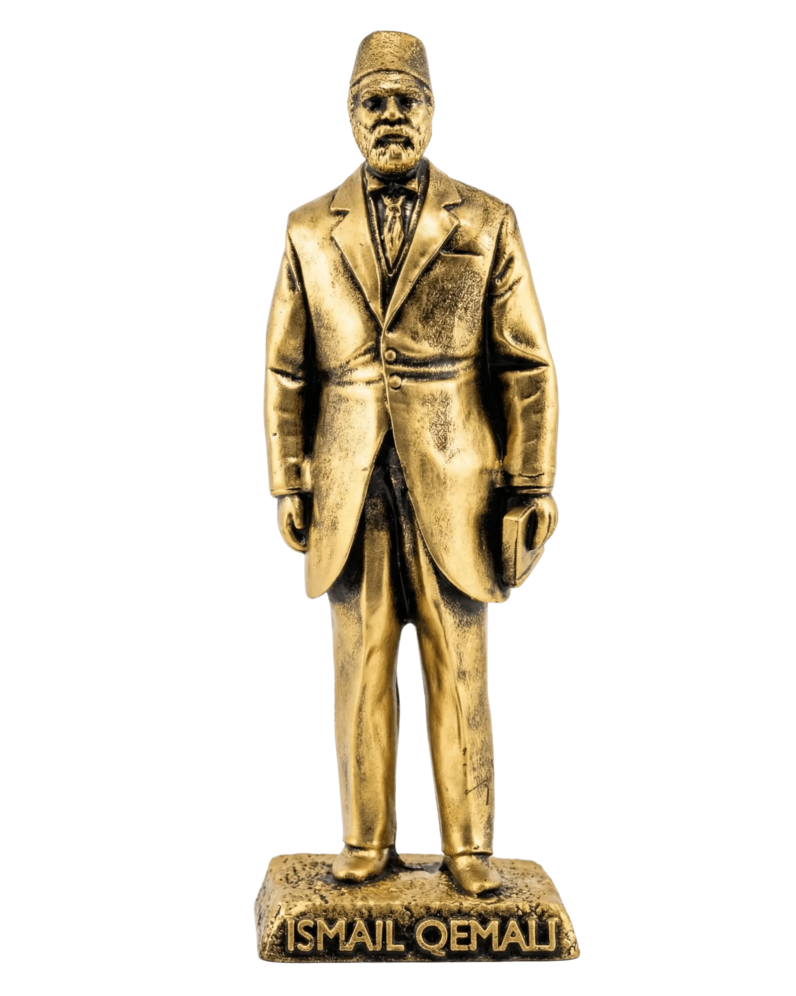 Ismail Qemali Statue Gold (24 cm) – Der Vater der Unabhängigkeit - Albanien Shop