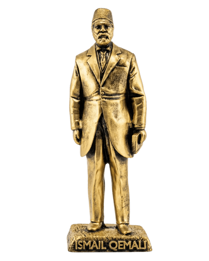 Ismail Qemali Statue Gold (24 cm) – Der Vater der Unabhängigkeit - Albanien Shop