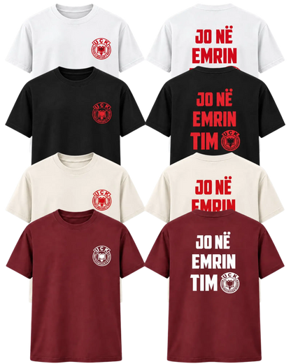 Bluza Jo në emrin tim në të katër ngjyrat – e bardhë, e zezë, natyrale dhe bordo, para dhe prapa