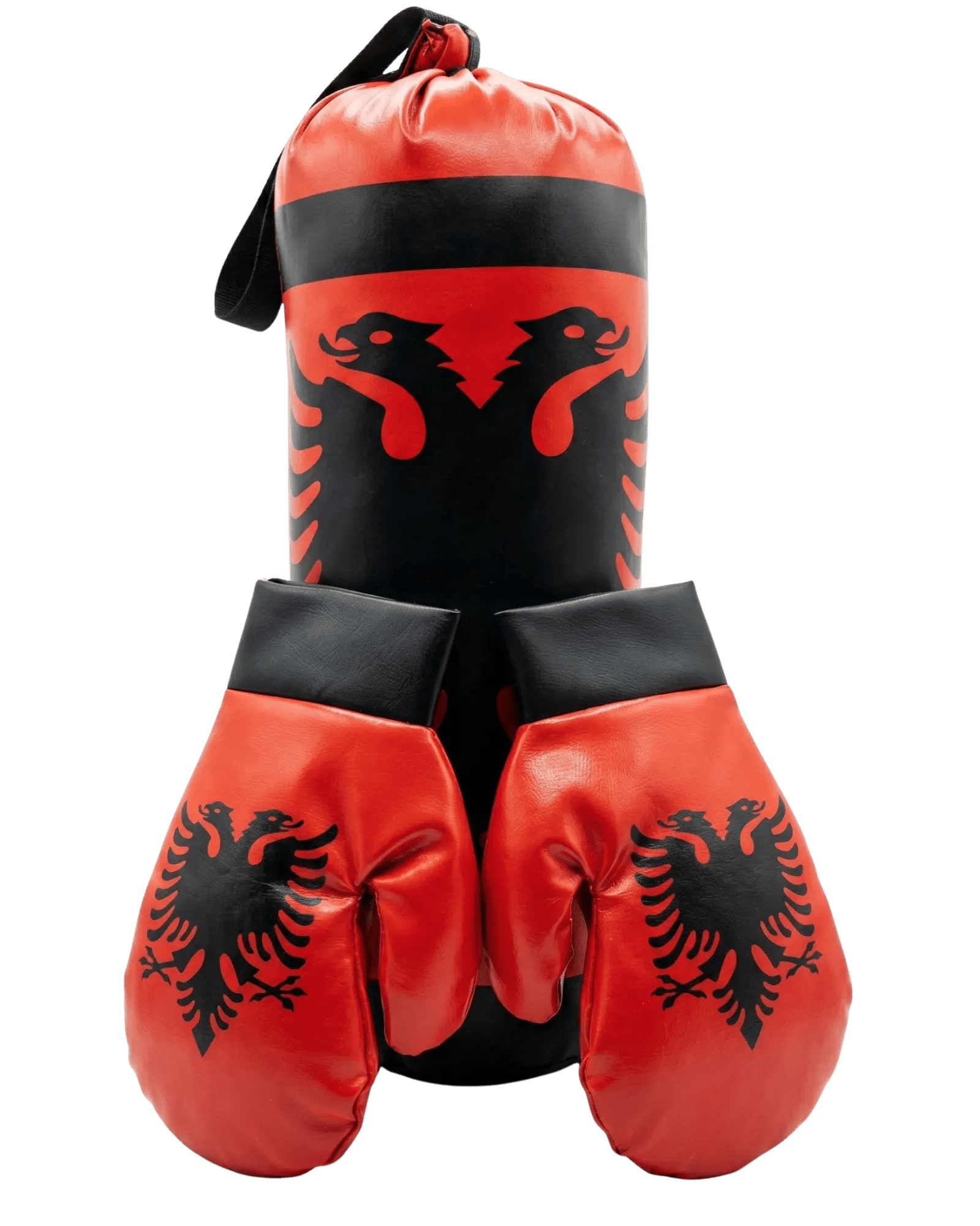 Kinder Box - Set "Kuq e Zi" – Mini Boxsack (33 cm) & Handschuhe - Albanien Shop