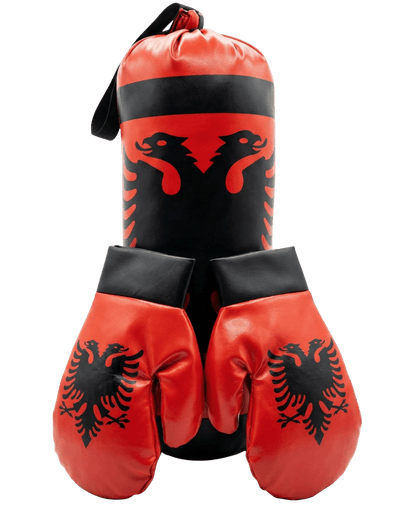 Kinder Box - Set "Kuq e Zi" – Mini Boxsack (33 cm) & Handschuhe - Albanien Shop