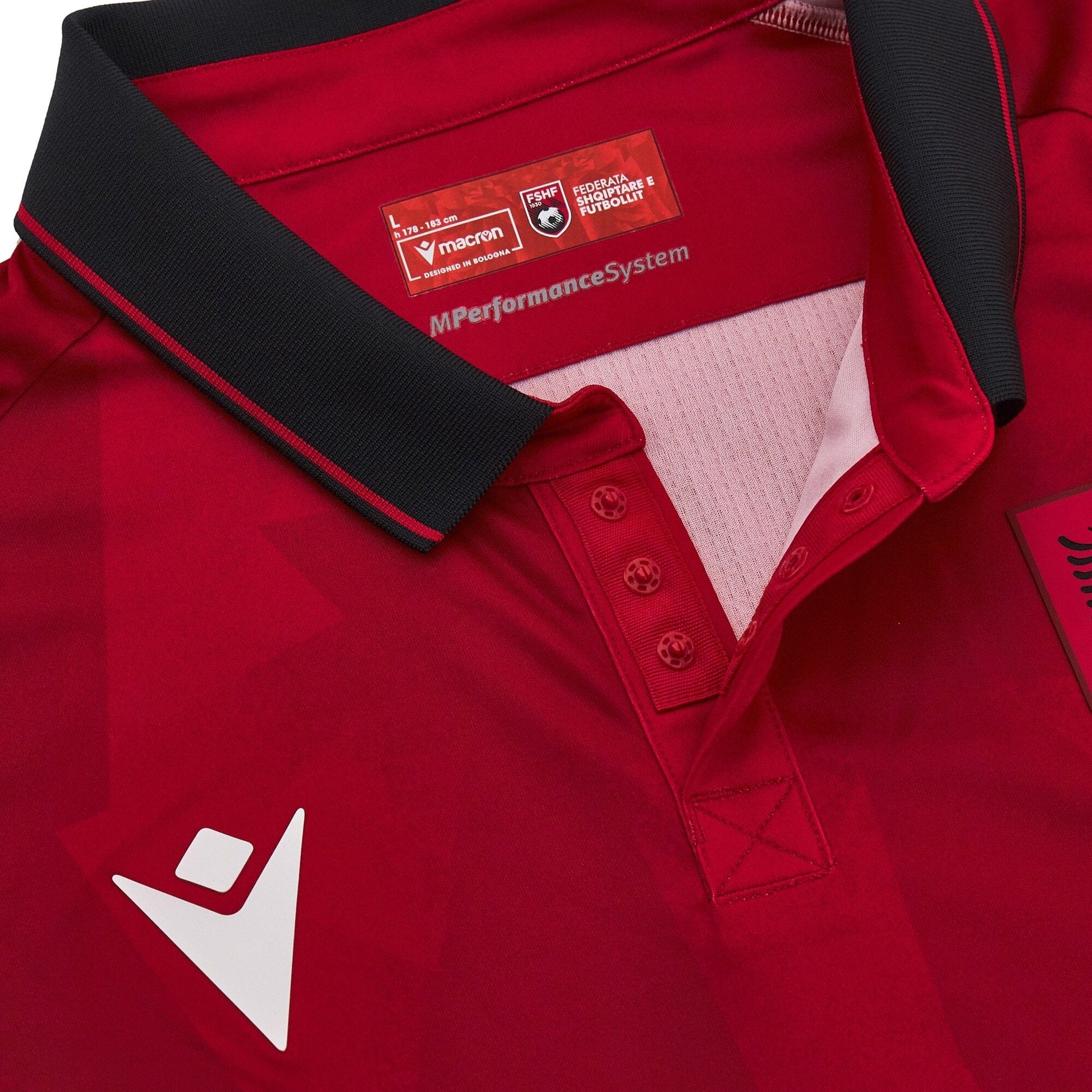 Macron T-Shirts Kinder Heimtrikot Albanien FSHF 2023/2024 MACRON Original