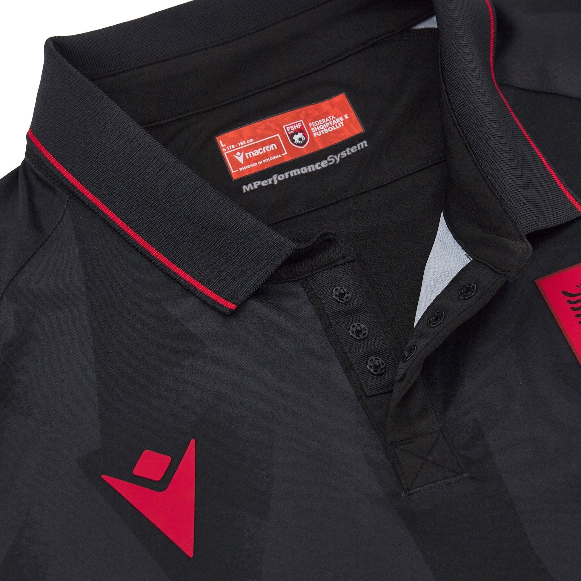 Macron T-Shirts Nationaltrikot Albanien FSHF 2023/2024 MACRON Original