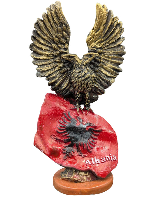 Made in Albania Buste Gold Albanische Adler-Statue Flamur