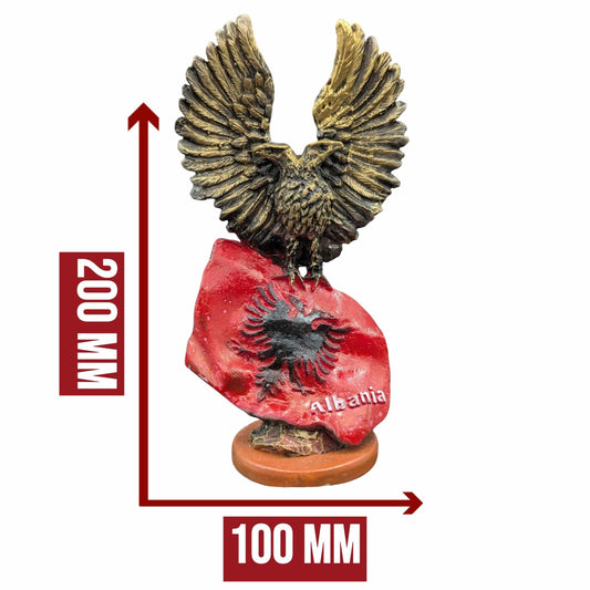 Made in Albania Buste Gold Albanische Adler-Statue Flamur