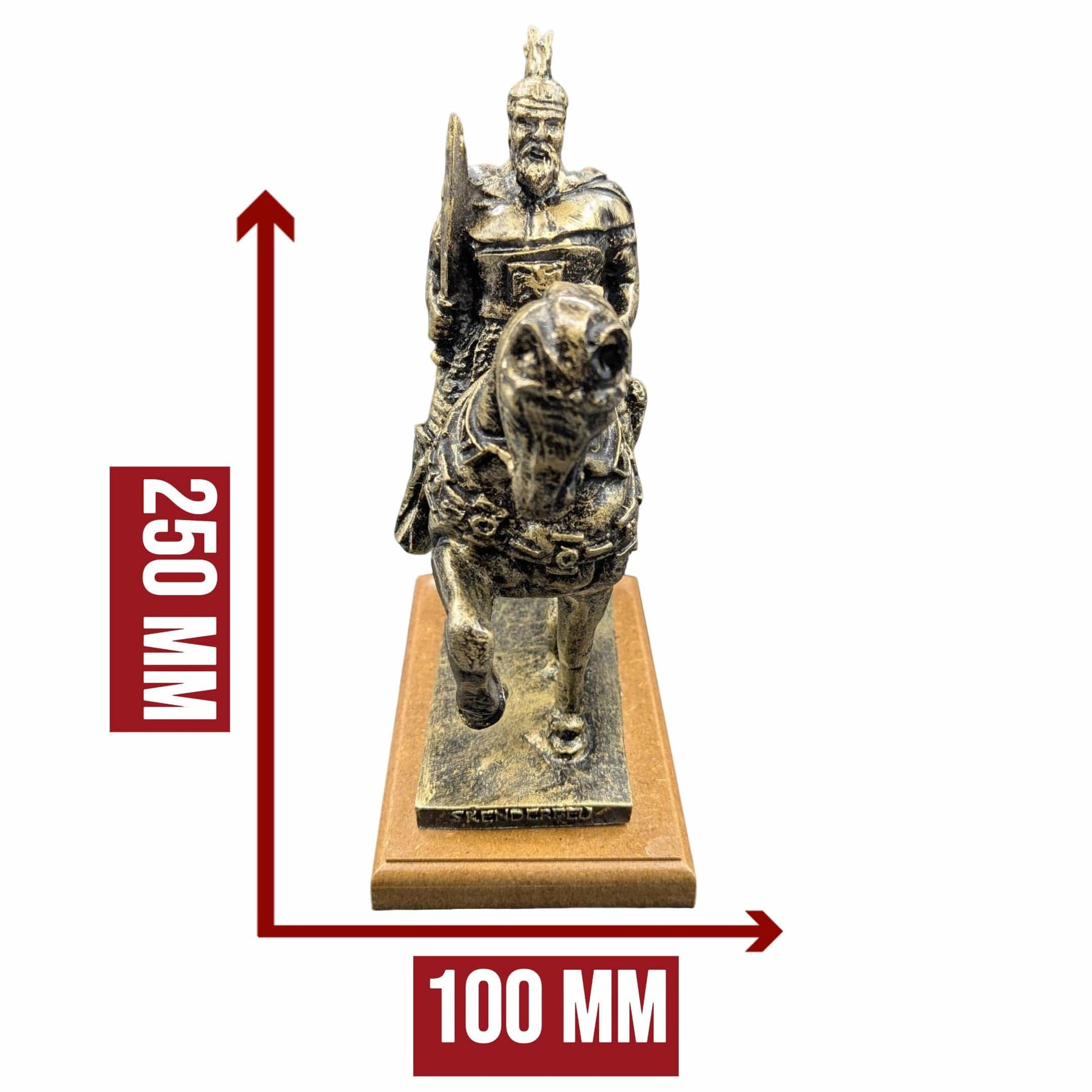 Made in Albania Buste Gold Reiterstatue Skenderbeu Mittel