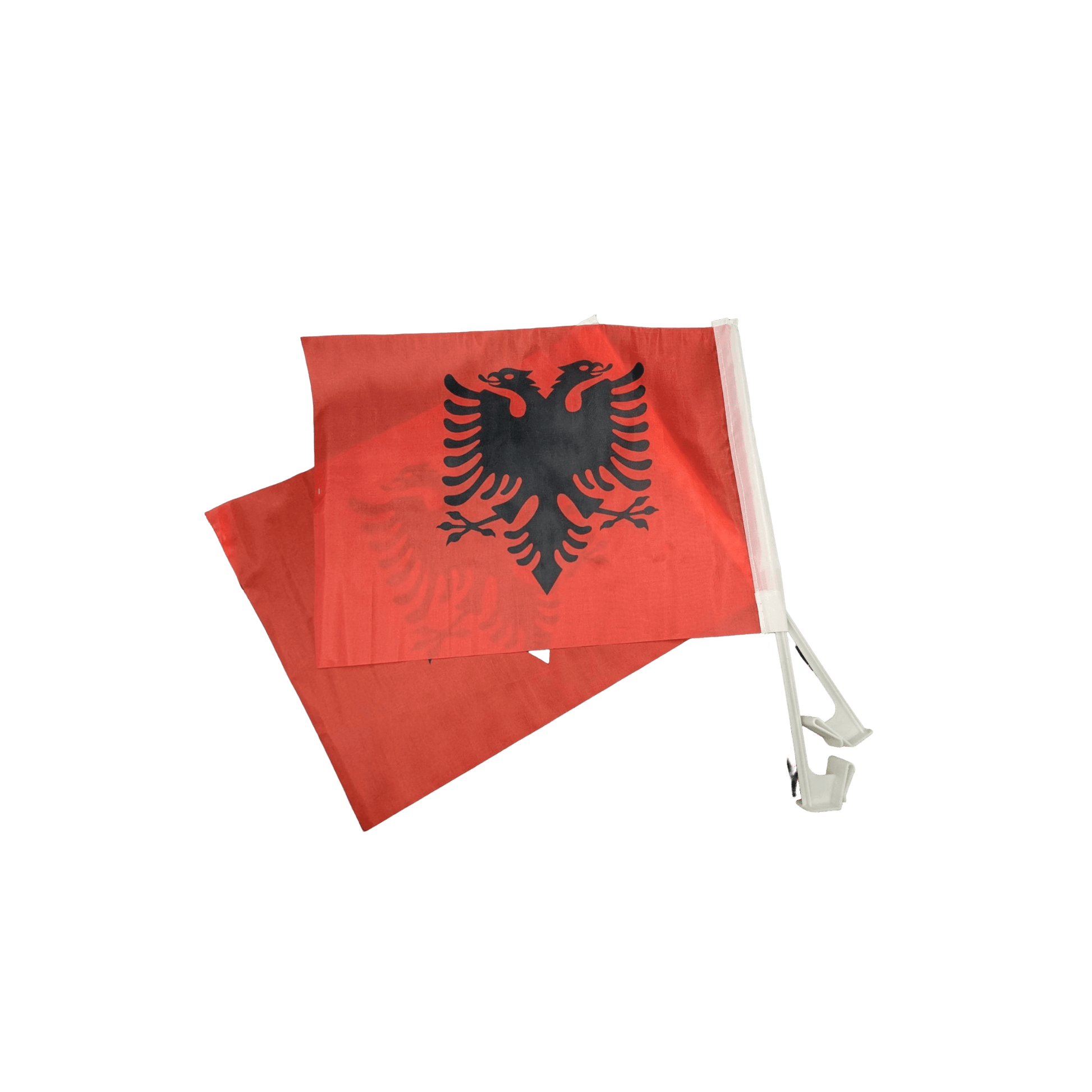 Made in Albania Flagge Albanische Autofahnen (2er-Set, 30x40 cm)