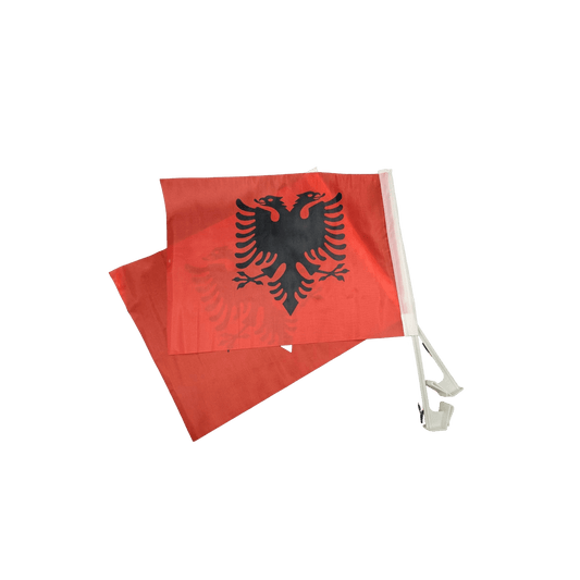 Made in Albania Flagge Albanische Autofahnen (2er-Set, 30x40 cm)